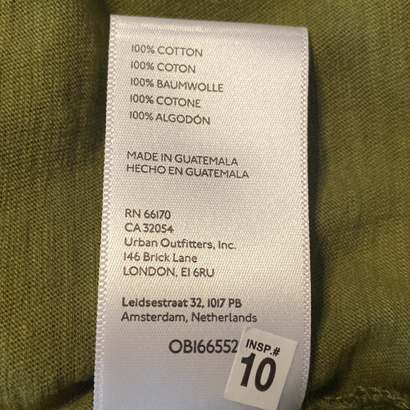 NWOT Pilcro brand olive colored short sleeved top size small - Picture 5 of 6